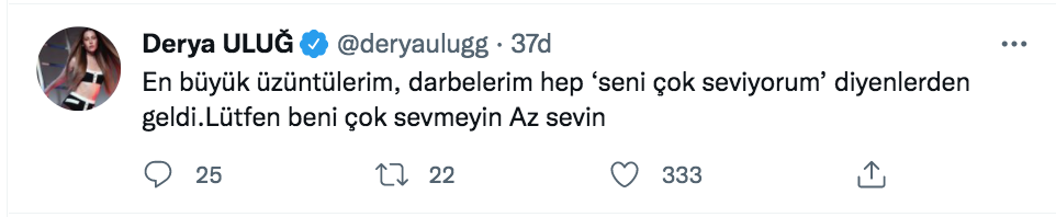 derya ulug dan sitem dolu mesaj beni az sevin